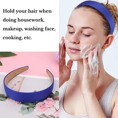 Wecoe Royal Blue Headband 1.2 Inch Wide Silk 1 Count (Pack of 1),