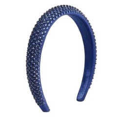 NWT J. Crew Rhinestone Studded Headband Statement Sparkle Prom Pageant Navy Blue