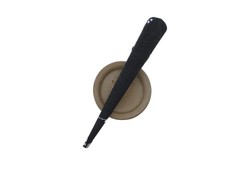 Black Simple Silk Kimono Long Hair Clip 130mm (5 1/8 inch) For Gray, Thick Hair