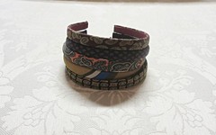 Handmade Preppy Multicolor 1/2″ Vintage Silk Tie Paisley Stripe Headband Lot 5pc