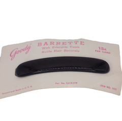 Goody Classic Barette Oblong Autoclasp NOS USA 4″ 1731 on Original Card HAS WEAR