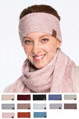 C.C Exclusive Women’s Diagonal Stripes Criss Cross Winter Knit Headband Headwrap