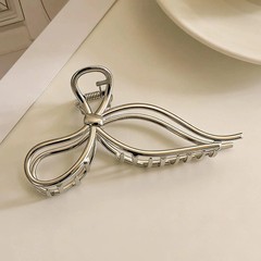 Punk Silver Metal Hair Claw Clip Non Slip Irregular Pattern Hair Claw for Thick