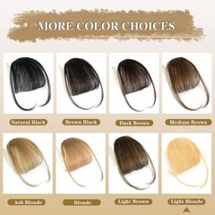 Bangs Hair Clip in Bangs 100% Real Human Hair Extensions French Bangs Clip on Ha