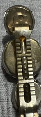 Vintage Art Deco Large 4 Stone Metal Barrette purple Red Blue Gold Hinged