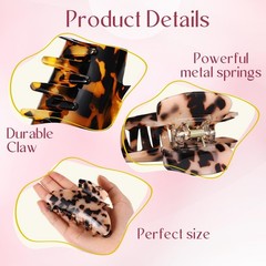 24 Pcs Large Acrylic Hair Claw Clips Bulk for Women Cute Non-slip Strong Hold…