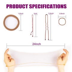 85PCS Hair Nets for Buns-24inch Invisible Mesh Bun Nets for Ballet Girls,Brown H