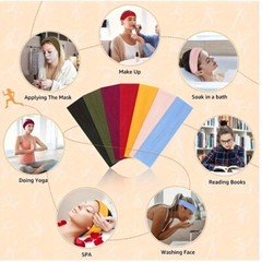 Sport Headbands for Women, Thin Elastic Soft Fabric Non-Slip Hair band Black