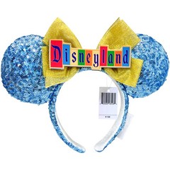 Disneyland Marquee Sign Headband Minnie Ears Disney` Park Headband