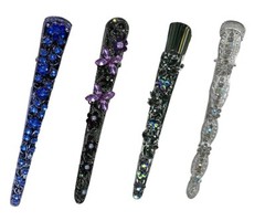 Set of 4 JCGY Alligator Duckbill Beak Clips Long Metal Hairclips Combo 4 Styles