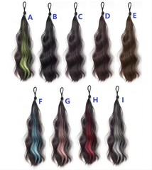 New Highlighted Ponytail Heat-Resistant Synthetic Hair 20″ Can Be Braided, 50g