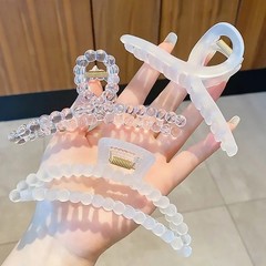 3PCS Large Clear Claw Hair Clips 4.5 Inch Strong Hold Hairpins for Women Girls