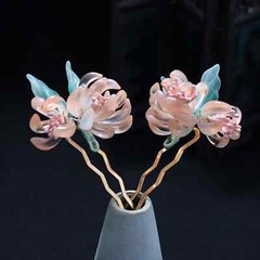 2pcs U-Hair Sticks Flower Tassel Hair Chinese Hanfu Hair Accessorise Jewelry