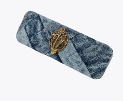 Kurt Geiger Eagle Kingston Denim Hair Barrette Rare Discontinued