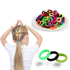 120 Pcs Cotton Hair Ties Toddler Kids Multicolor Elastic Bands Seamless Set 15Pk