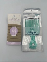 Gimme 6pc Thick Hair Bands Firm Hold Elastic And Conair Lift Hair Pick