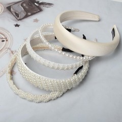 Cuizhiyu 5PK White Pearl Headbands for Women 1 Count (Pack of 5), Color A