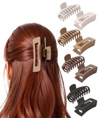Ms. Pen- Large Hair Clips for Women, 4.3 Inch, 8 Pack, Boho Essence