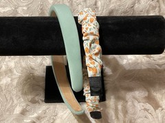 Green Floral & Green Headband Casual Elegant Hairband Hair Accessory Set Of 2