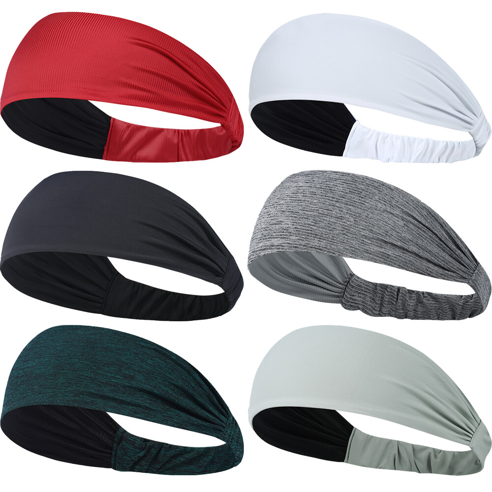 Men Women Yoga Sweat Bands Headbands Elastic Wide Sweatband for Running Workout