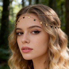 Metallic Head Accessory Tassels Detailing Ideal For Photoshoots Balls