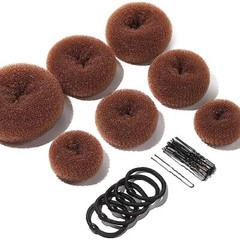 Hair Bun Maker, Bun Donuts for Buns, 7pcs, Light Brown D-Light Brown