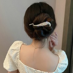 4PCS Hair Clip, Pearl Decor Banana Clip French 1 Count (Pack of 4), hair claw