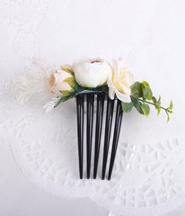 Cute Flower Hair Side Comb Wedding Bridal Floral Decorative Headpiece Party