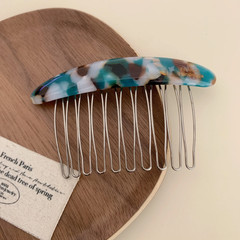 Temperament Simple Plaid Bangs Hairpin Hairpin Texture Marble Pattern Iron Tooth
