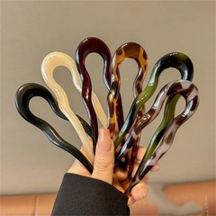 U-Shaped Hair Fork Tortoiseshell Acetate Acrylic Hairpin Fashion Hair Stick