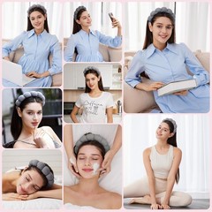 Ztomine Headbands for Women – Spa Headband and Wristband Set – Headband for Wash