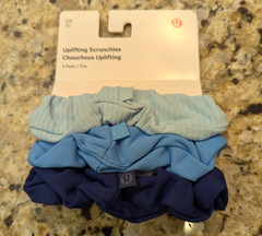 Lululemon Uplifting Scrunchies 3 Pack Blue