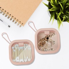 2 Pack Hair Tie Organizer Boxes Portable Travel Accessory Storage Containers