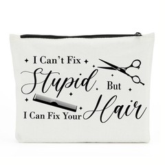 NBIAN Hair Stylist Makeup Bag, Hairdresser Gift, 10X6X1.9 inches, White83