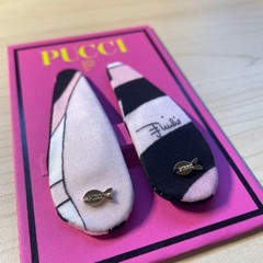 Emilip Pucci Striped Hairpin with Goldfish Charm Multicolor Women’s From Japan