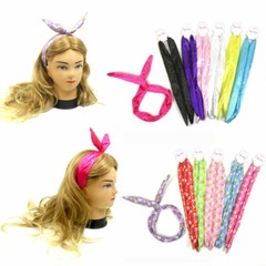 6 Assorted Bunny Rabbit Ear Wire Headbands for Women Girls Head wrap Hairbands