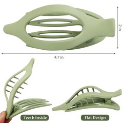 CHANDAT Flat Hair Clip 6 pcs Lay Down Claw 1 Count (Pack of 6), Colorful