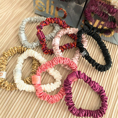 SLIP SlipSilk PURE SILK SKINNIE Hair Tie PINK BLACK GOLD WHITE SILVER