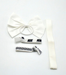 Nike Game Ready Ponytail Holder Set Bow Headband Softball Team