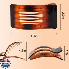 6 Pack Flat Hair Claws Clips for Women, Large Extra Strong and Thick Clips fo