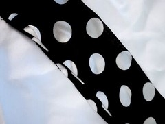 Chiffon Polka Dot Semi-Sheer Fabric Headband Scarf Wrap sz ONE SIZE Teen/Adult