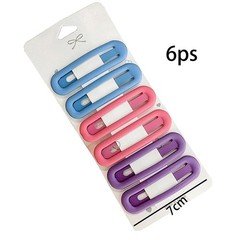 Matte Snap Hair Clips 6 PCS Candy Colour Non-Slip Metal Clips for Girls
