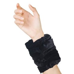 6 Count Big Black Velvet Scrunchies, Healthier Hair Ties for Women Girl, Not Hur