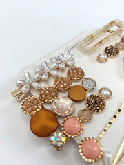 Mehay Macaron Pearl Acrylic Resin Fashion Hair Clips Set, Cute Hair
