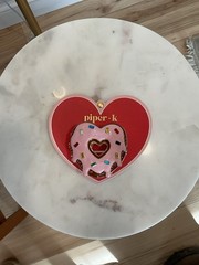 Piper K Heart Shaped Pink Donut Valentine Claw Clip RARE New
