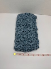 Crochet Chunky Cozy Soft Headband Ear Warmer Blue Eco-Friendly Yarn NEW