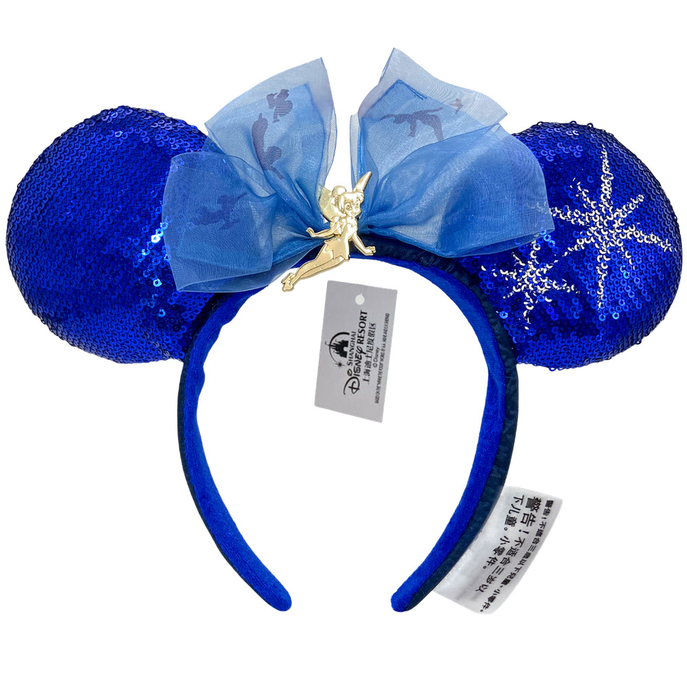 Disney’s Blue Mickey Ears Tinker Bell Shanghai Headband Peter Pan’s Flight