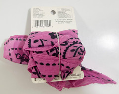Scünci XO Morgan Simianer Pink & Black Scarf Bandana Print Hair Tie Accessory