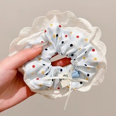 5 Pcs/Set Large Intestine Hair Band High Quality Satin Hair Rope Accessory Women