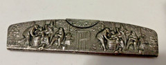 Vintage Silver Tone Metal Embossed Case with Acrylic/Plastic Comb